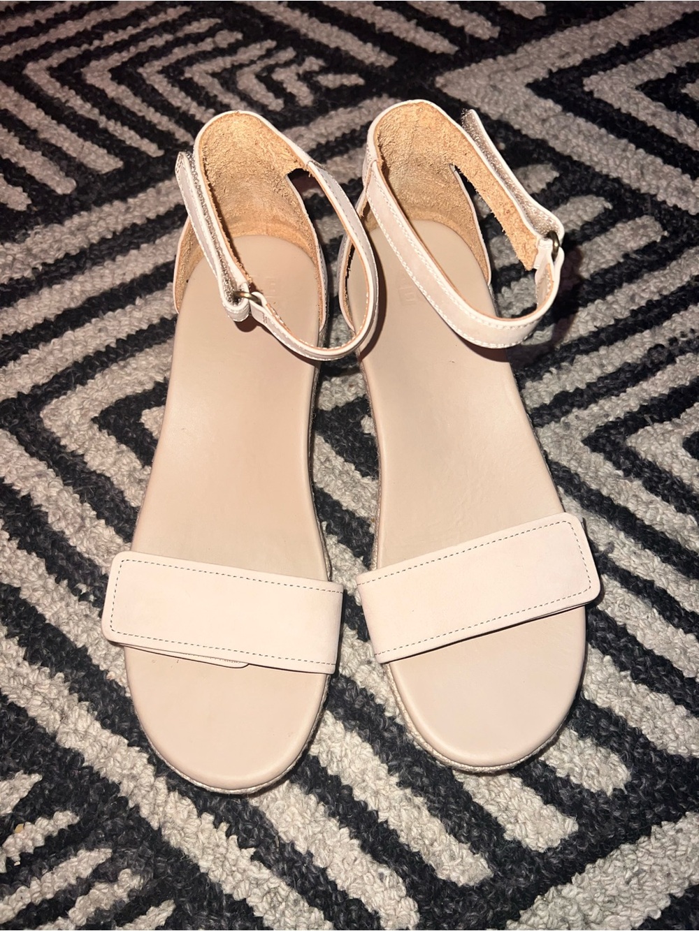Abeo Neutral Espadrille Ankle-Strap Wedge Sandal - Picture 2 of 5
